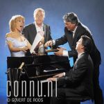 09-02-2004 Andre van Duin, Joke Bruijs, Ron Brandsteder and Jan Rietman at studio in Amsterdam, on behalf of Andre van Duin Jubileumshow. Photo: Govert de Roos/Connu